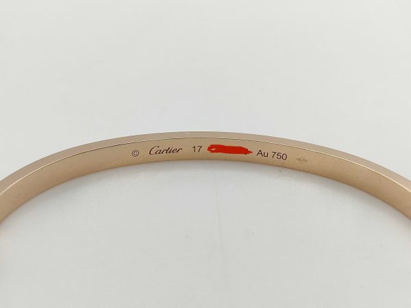 Cartier ラブブレス SM #17 パヴェダイヤ PG Au750 18.0g ブレスレット・バングル(貴金属) (复制)